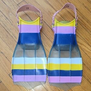 Vintage GAP Kids Swim Fins — Pink, Yellow, Blue, White
